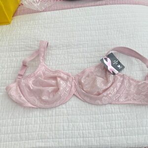 Wacoal Soft Pink Floral Lace Bra